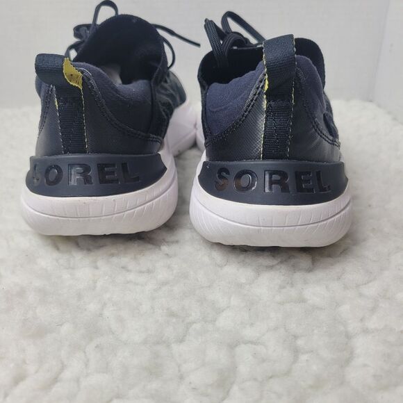 Sorel Explorer Blitz Stride Womens Sneaker Size 9.5 Lace Black Gray Knit Slip On - Picture 4 of 9